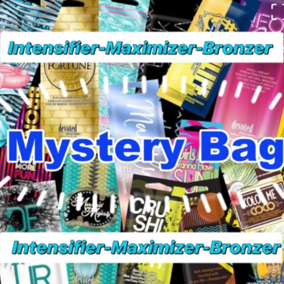 LOT OF 50 ASSORTED MYSTERY TANNING LOTION PACKETS